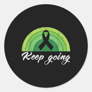 Retro Keep Going Suicide Depression Mental Health  Classic Round Sticker
