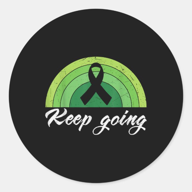 Retro Keep Going Suicide Depression Mental Health  Classic Round Sticker (Front)