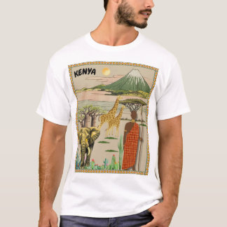 Retro Kenya Landscape Travel T-Shirt