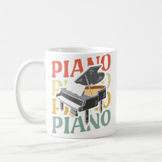 Retro Keyboard Pianist Instrument Musician Vintage Coffee Mug