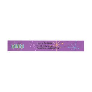 Retro Kidney Transplant Recipient, stars Wraparound Address Label