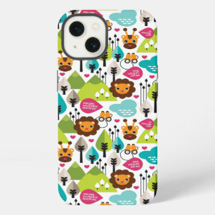 retro kids safari lion wildlife iPhone 13 case