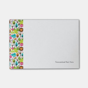 retro kids safari lion wildlife post-it notes