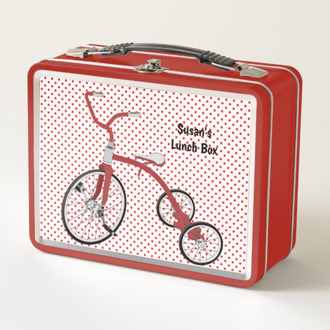 Retro Kids tricycle Lunch Box Style Box (Front)