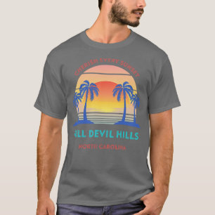Retro Kill Devil Hills Beach Cherish Every Sunset T-Shirt