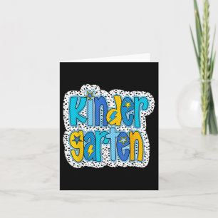 Retro Kindergarten Back To School Boys Kids First  Card