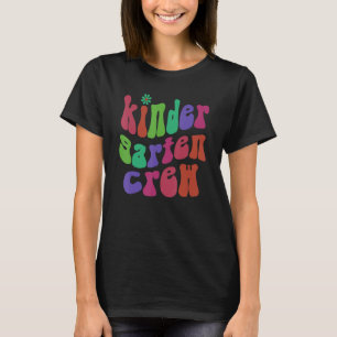 Retro Kindergarten Crew Hello Kinder Pink T-Shirt