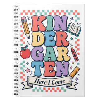 Retro Kindergarten Here I Come School Notebook