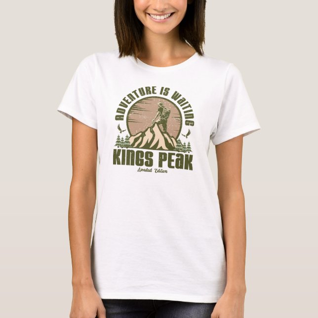 Retro Kings Peak Hike  T-Shirt (Front)