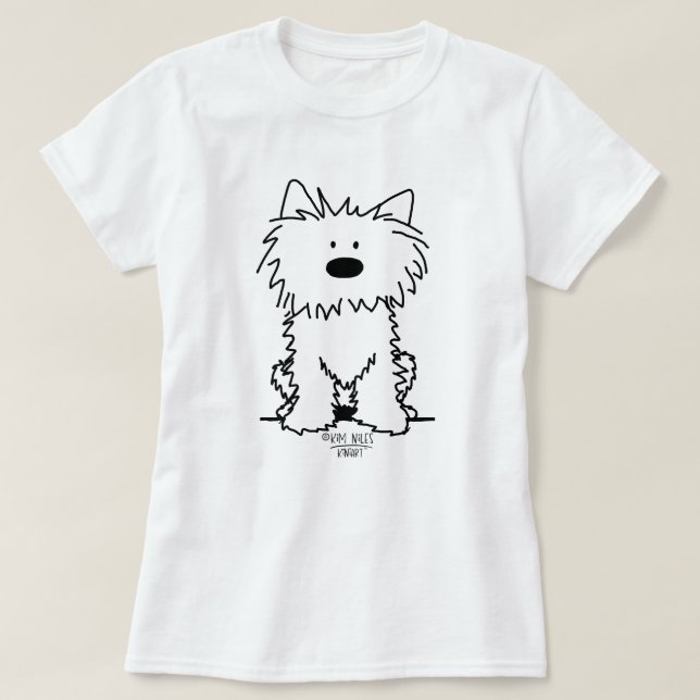 Retro KiniArt Westie T-Shirt (Design Front)