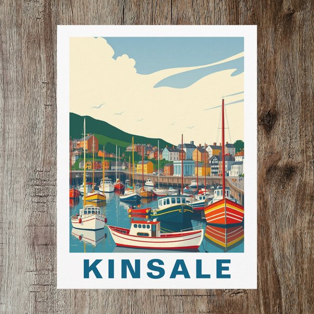 Retro Kinsale Cork Ireland Travel Postcard (Retro Kinsale Cork Ireland Travel Postcard
)