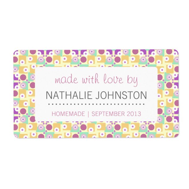 Retro Kitchen Breakfast Diner 1950s Purple Aqua (Front)