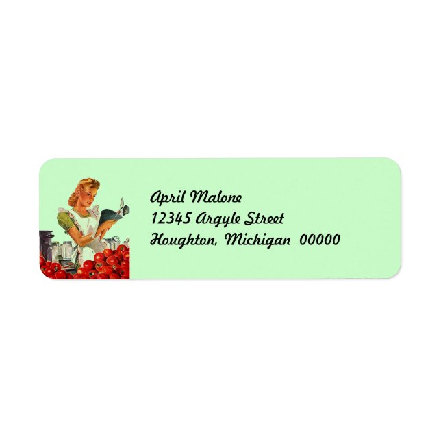 Retro Kitchen Canning Return Address Labels (Front)
