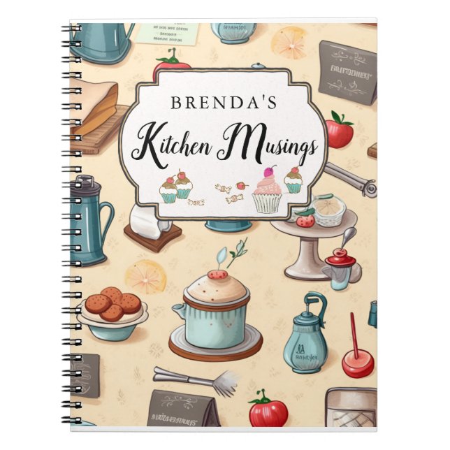 Retro kitchen custom  notebook (Front)