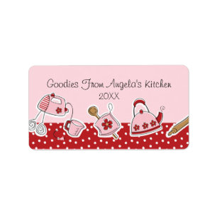 Retro Kitchen Food Label