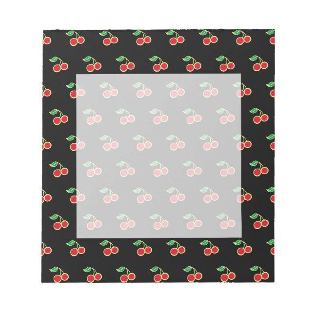 Retro Kitchen Office Cherry Notepad Gift (Front)