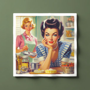 Retro Kitchen Painting Napkin