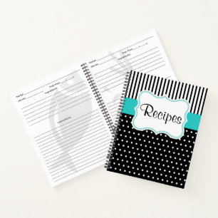 Retro Kitchen Recipe Notebook Cookbook Gift