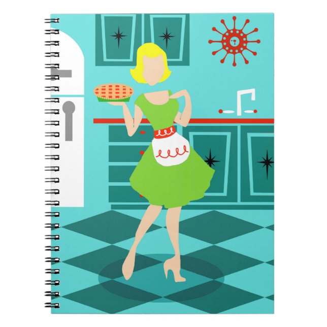 Retro Kitchen Spiral Notebook (Front)