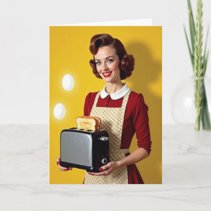 Retro Kitchen Toast Time Card