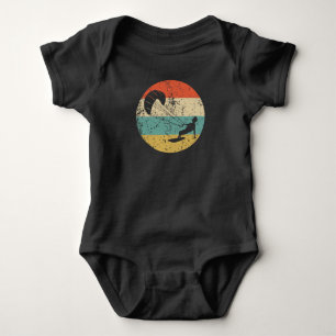 Retro Kite Surfer Icon Kite Surfing Baby Bodysuit