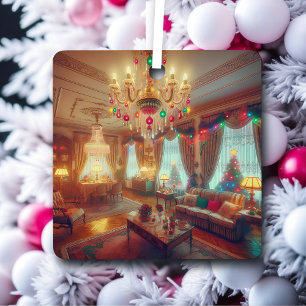 Retro Kitsch Retro Christmas Personalised Metal Tree Decoration