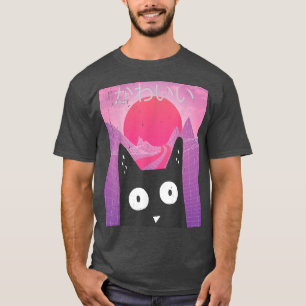 Retro Kitten Neko Synthwave Japan 80s Manga Haraju T-Shirt