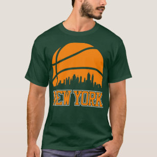 Retro Knicks Basketball New York City Skyline T-Shirt