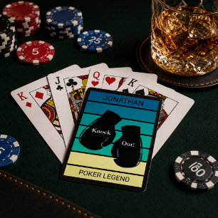 Retro Knock Out Poker Legend Custom Playing Cards