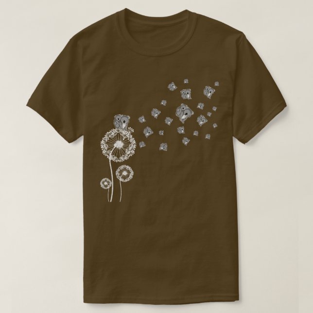 Retro Koala Retro Dandelion T-Shirt (Design Front)
