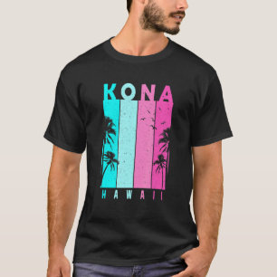 Retro Kona Hawaii Beach Summer Tropical Souvenir T-Shirt