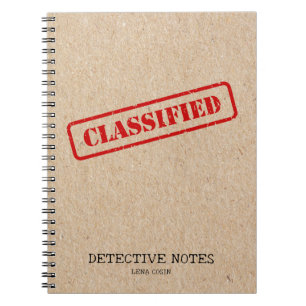 Retro Kraft True Crime Case Log Notebook