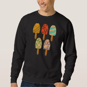 Retro Kulfi Popsicle Ice Pop Vintage Summer Ice Cr Sweatshirt