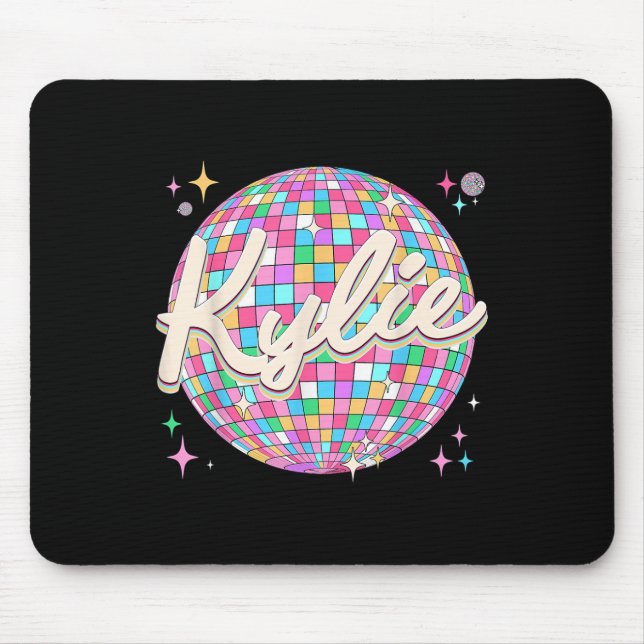 Retro Kylie First Name I Love Kylie Personalised D Mouse Pad (Front)