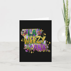 Retro La Weezy Louisiana Map Mardi Gras New Orlean Card