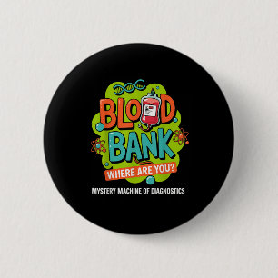 Retro Lab Week 2025 Blood Bank Team Mls Mlt Lab Sc 6 Cm Round Badge