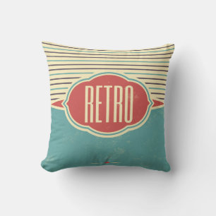 Retro Label Designer Accent Pillows