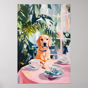 Retro Labrador Retriever Poster, Labrador Poster