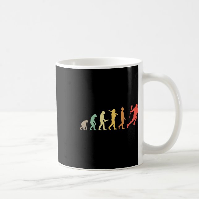 Retro Lacrosse Evolution Gift For Lacrosse Players Coffee Mug (Right)