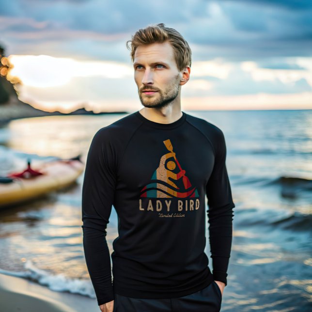 Retro Lady Bird Kayaking T-Shirt (Creator Uploaded)