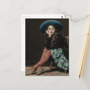 Retro Lady With Bored Attitude Postcard