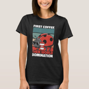 Retro Ladybug Coffee Sunglasses   Entomology Vinta T-Shirt