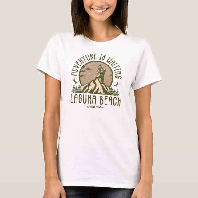 Retro Laguna Beach Hike  T-Shirt (Front)