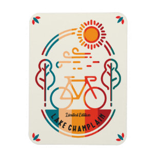 Retro Lake Champlain Bike Trail Magnet