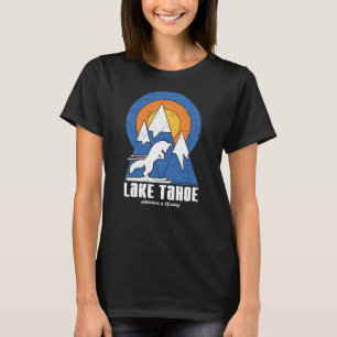Retro Lake Tahoe Ski White Fox Hoodie T-Shirt