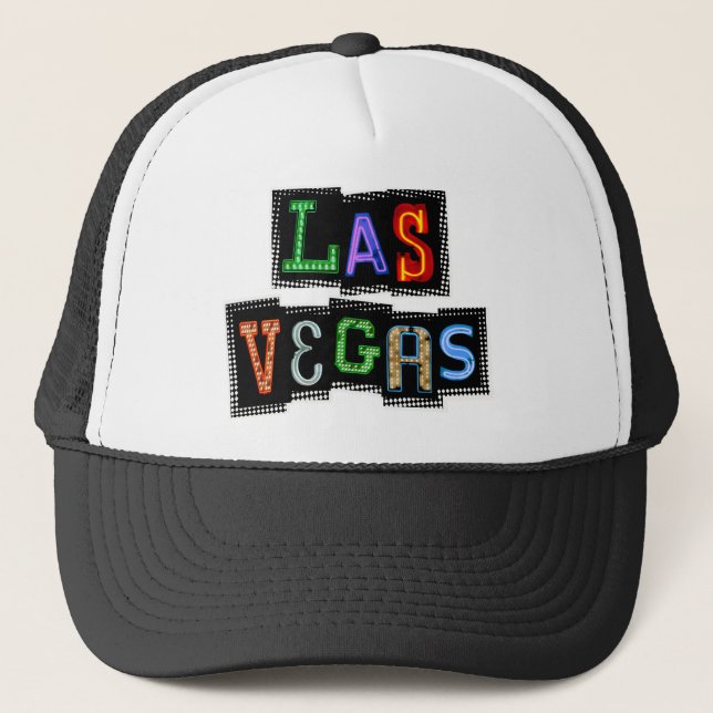 Retro Las Vegas Neon Trucker Hat (Front)