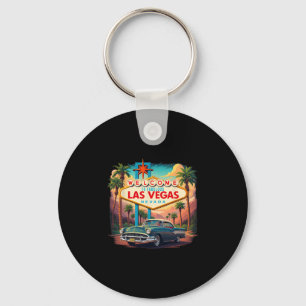 Retro Las Vegas Nevada Las Vegas Souvenir Vacation Key Ring