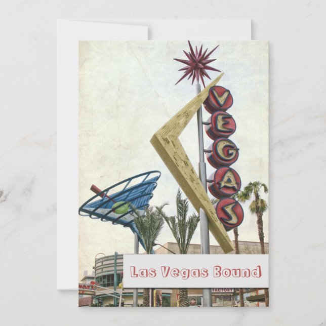 Retro Las Vegas Nevada Stylish Vegas Strip Invitation (Front)