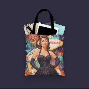 Retro Las Vegas Pin-up Tote Bag