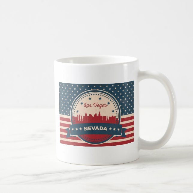 Retro Las Vegas Skyline Coffee Mug (Right)